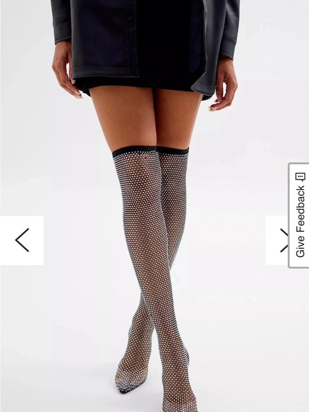 Steve Madden Black Rhinestone Over-the-Knee Boots